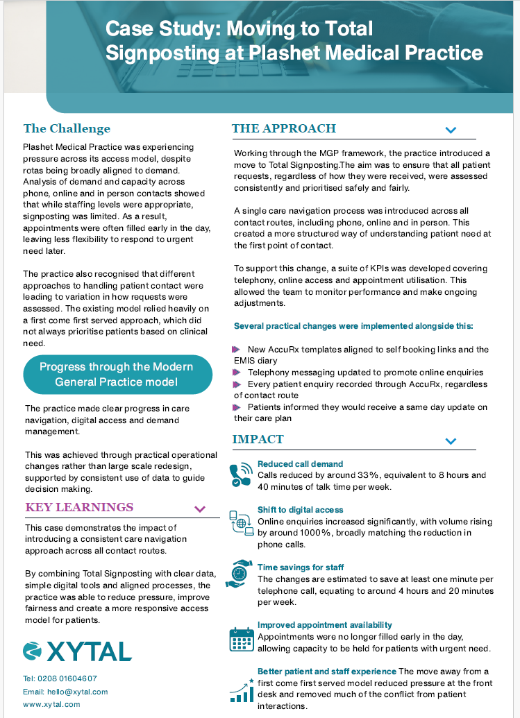 Total triage Signposting